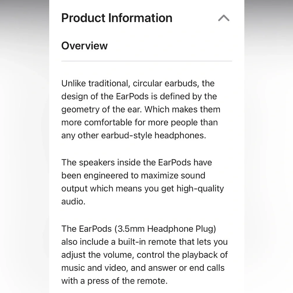 APPLE EarPods 3.5mm Headphone Plug